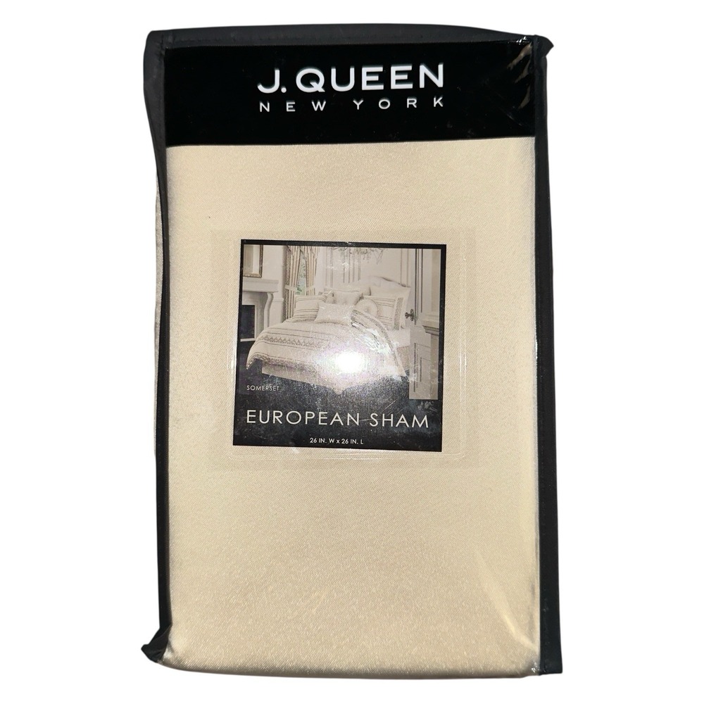 J. Queen Somerset Gold Euro Sham Pillowcase 26x26 New